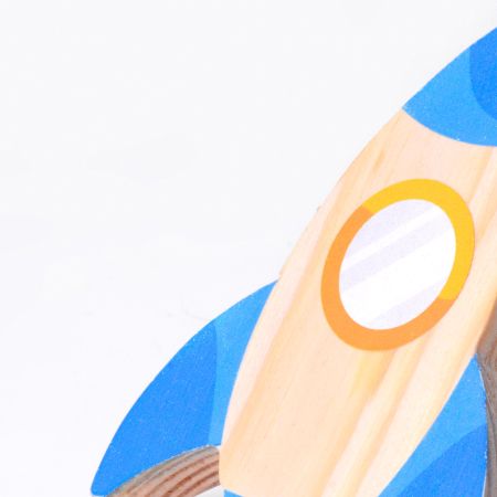 Handcrafted Pine Wood Rocket Knob